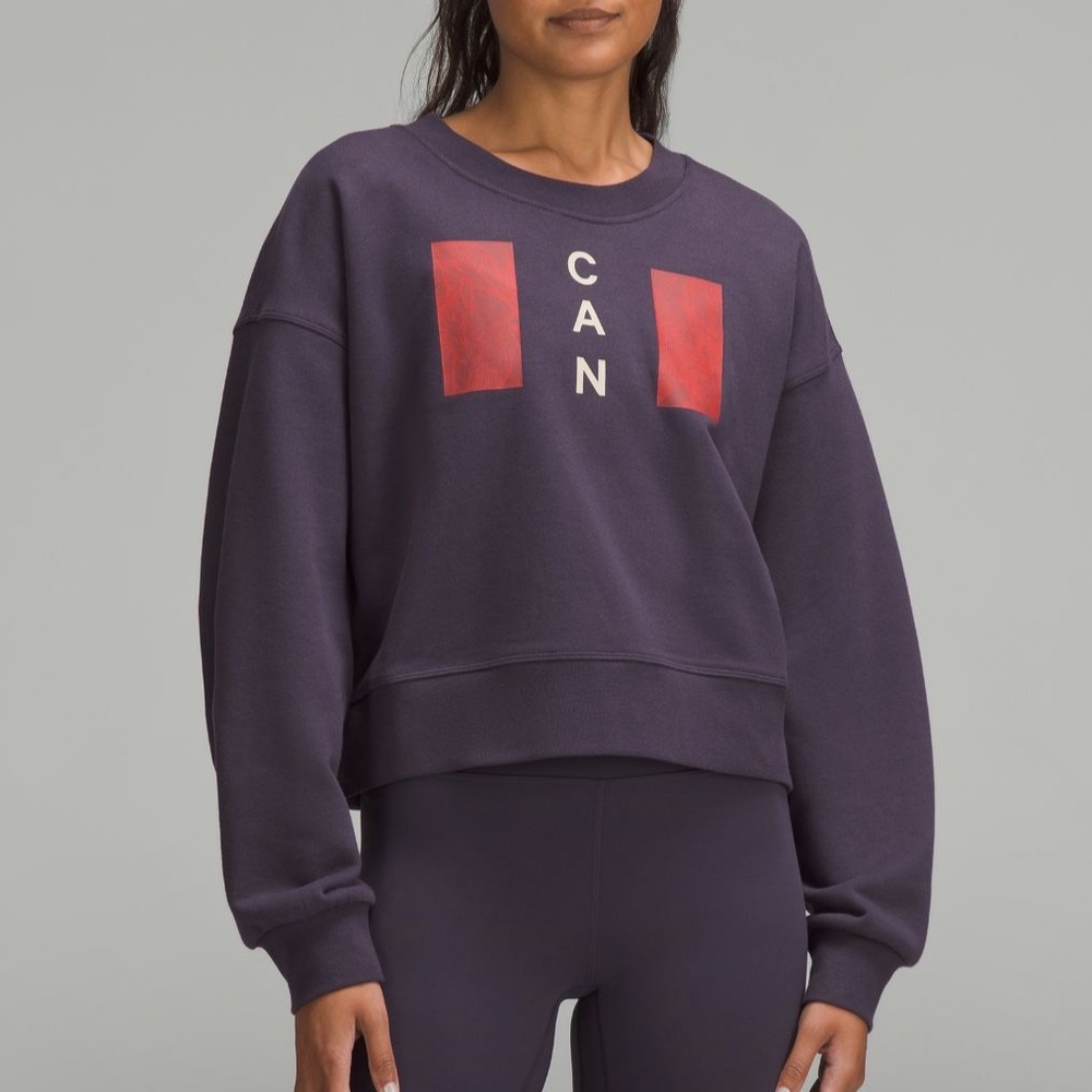 NWT Lululemon Team Canada Perfectly Oversized Cropped Crew Olympics Paris 2024